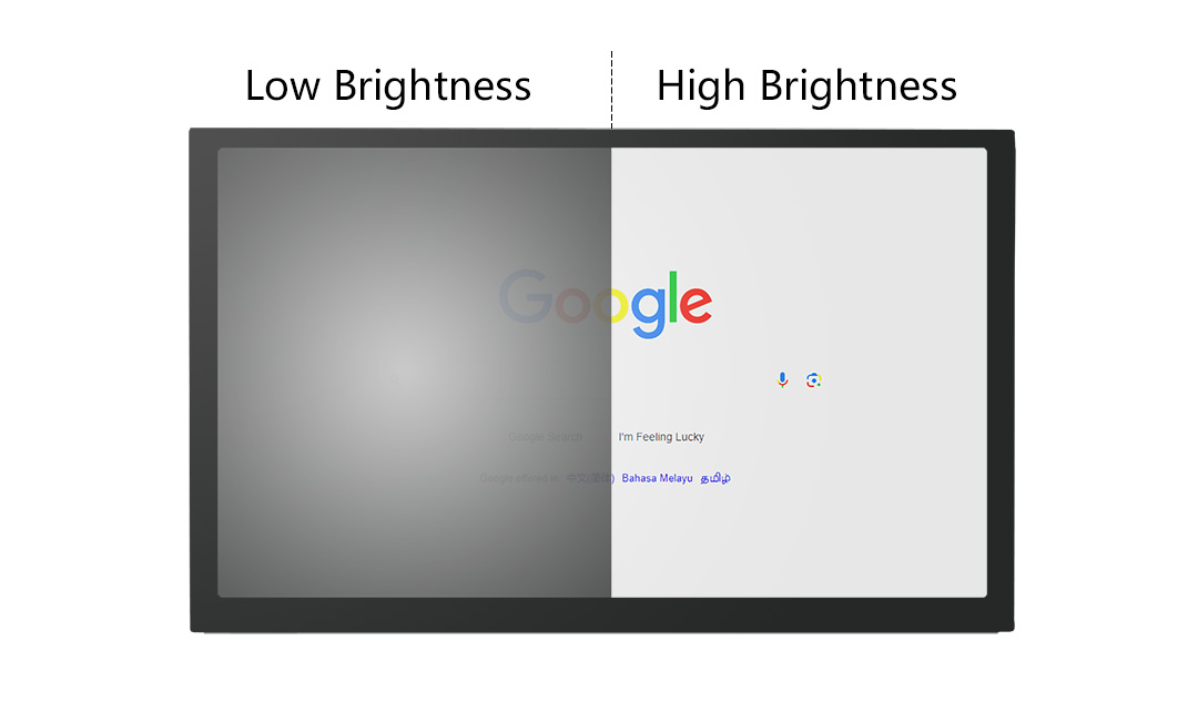 high-birghtness compare to low brightness
