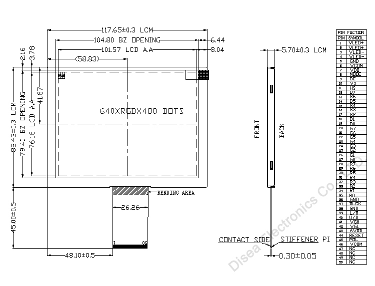 ZW-T050QGH-07 outline drawing