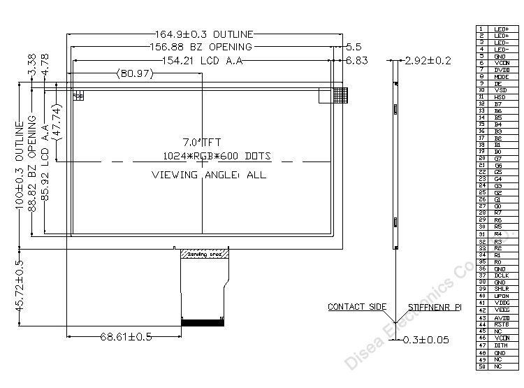 ZW-T070BAHA-09 outline drawing