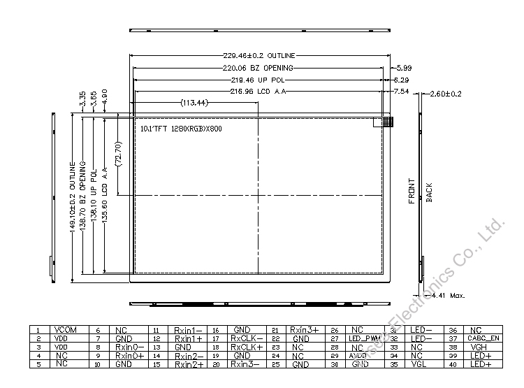 ZW-T101QIH-31 outline drawing