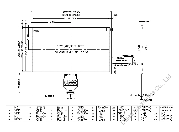 ZW-T101BAH-11 outline drawing