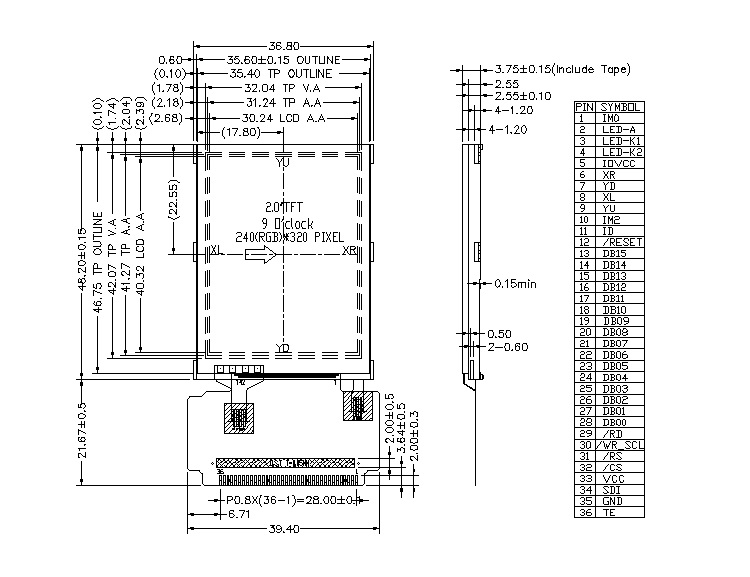 ZW-T020TQI-02P outline drawing