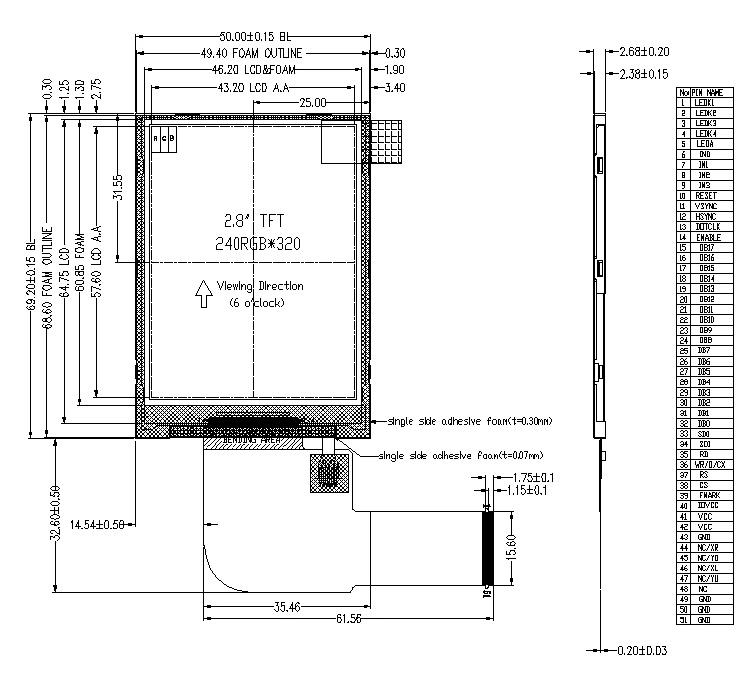 ZW-T028HQI-05 outline drawing