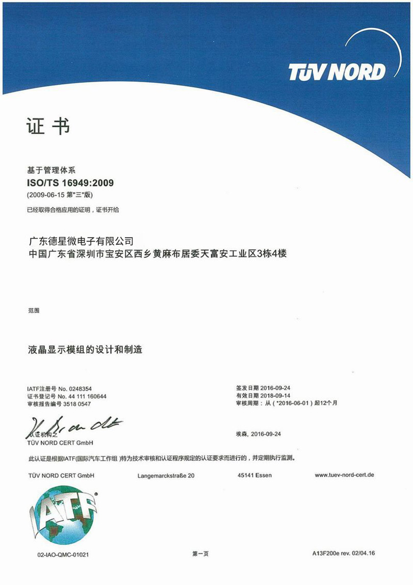Disea Successfully Passed ISO/TS16949 Quality Management System