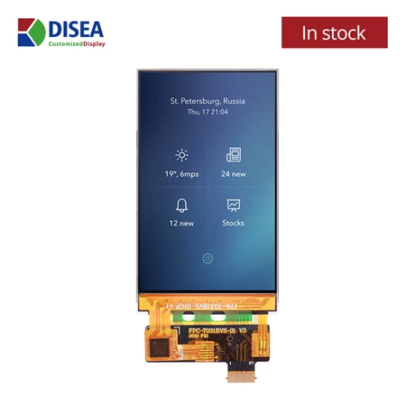3.6 inch 240x480 Bar Type IPS Sunlight Readable tft lcd display DS
